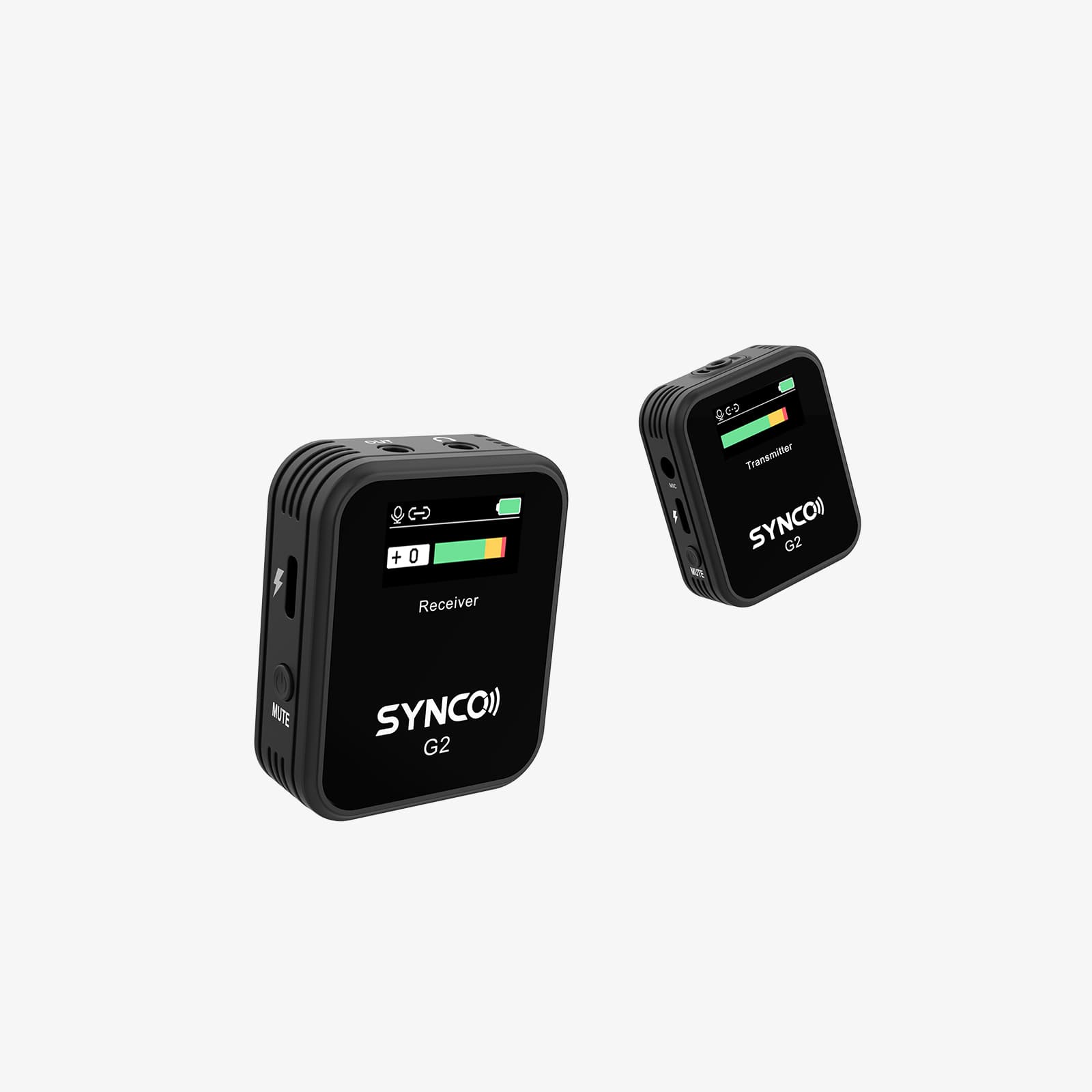 The SYNCO G2(A1) portable wireless microphone is equipped with a transmitter and a receiver.