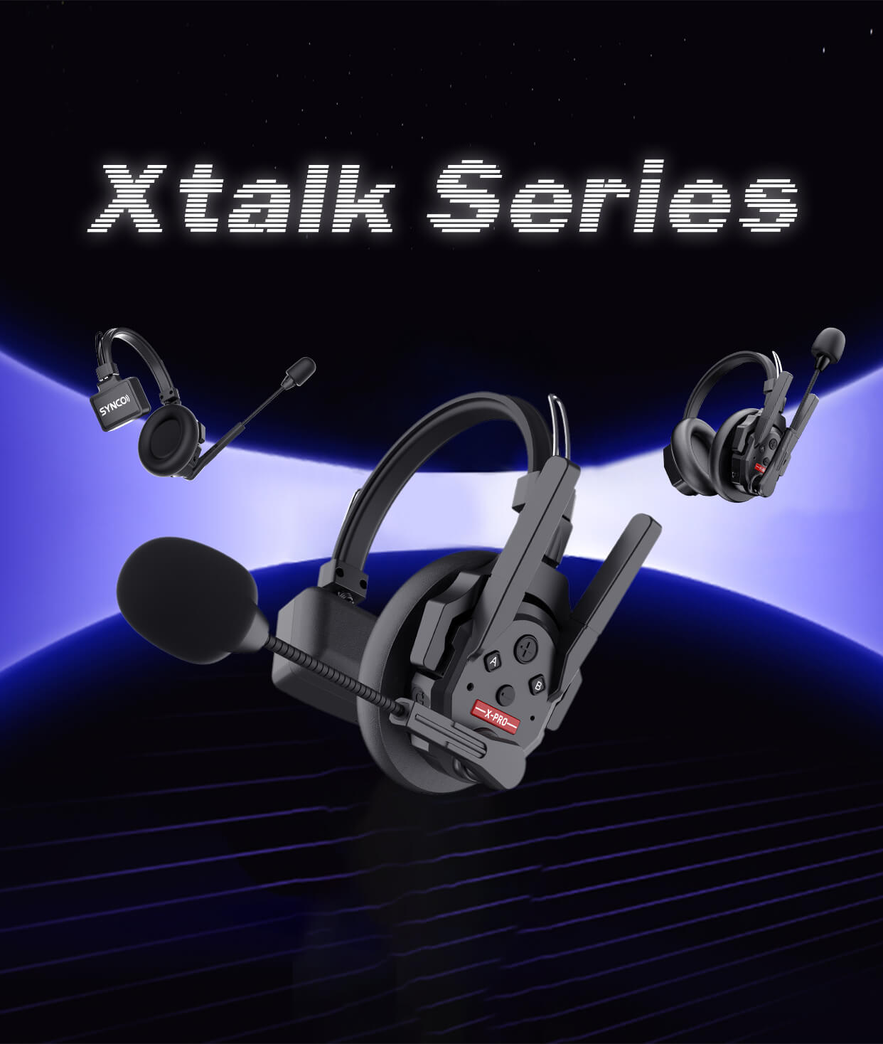 SYNCO Xtalk, Xtalk Xpro and Xtalk Xmax wireless intercoms and headsets